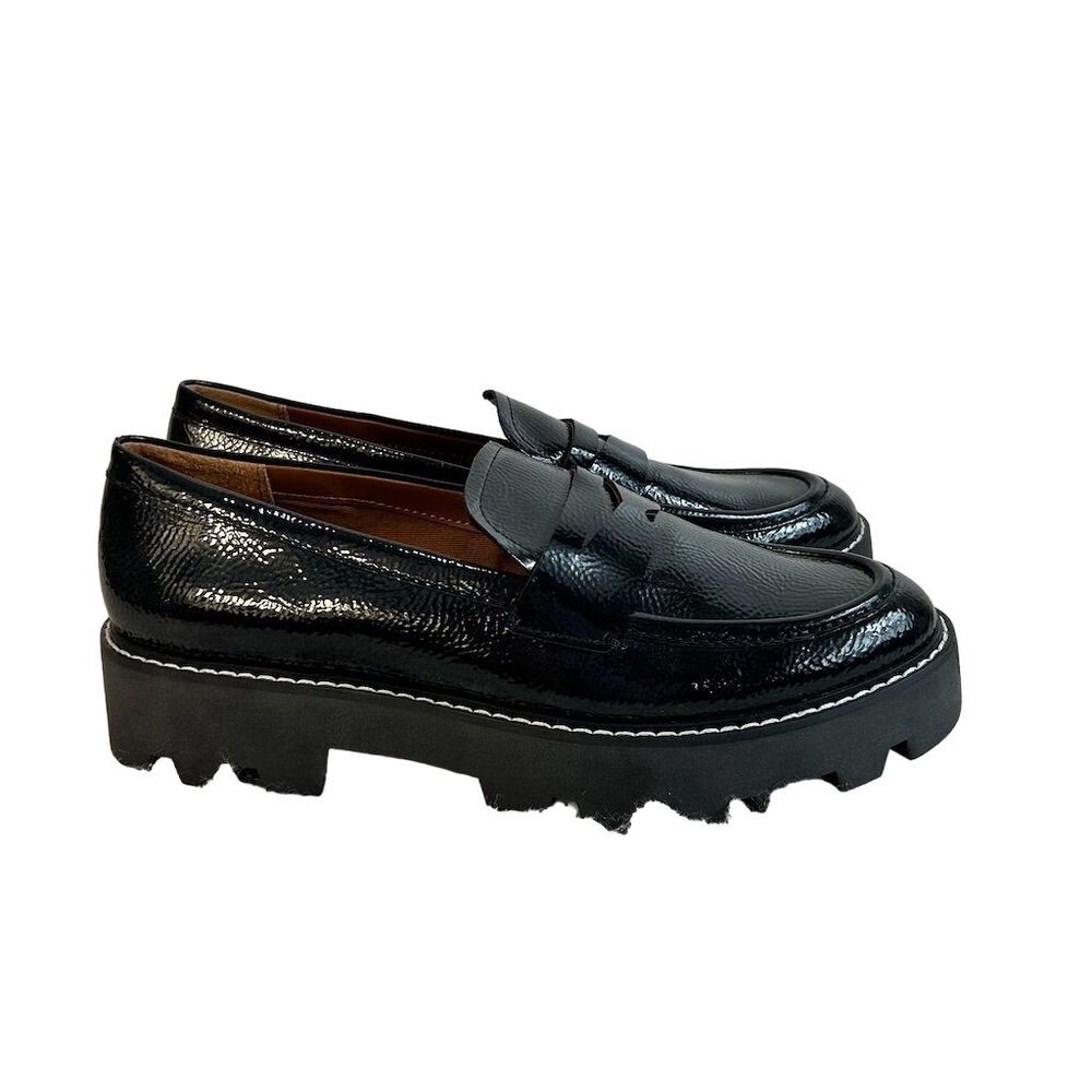 Franco Sarto Women's Black Platform Penny Loafers Size 8.5M